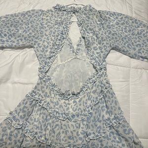 Floral open back dress
